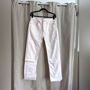 White/Light Pink Levi Jeans Men's